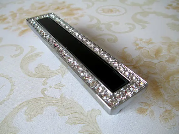 Square Rhinestone Drawer Pull Gl Crystal Dresser Pulls Handles Square Rhinestone Drawer Pull Gl Crystal Dresser Pulls Handles Kitchen Cabinet Handle Bling Silver Clear Black 96mm In From Home