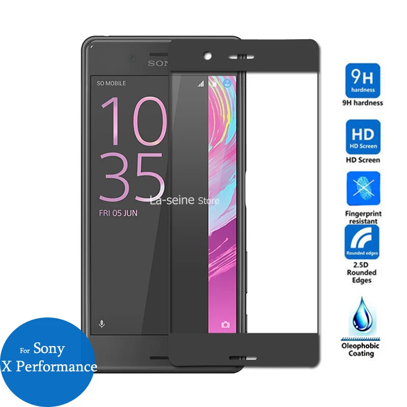 Для sony Xperia X Performance закаленное стекло полное покрытие экрана протектор 9H 2.5D