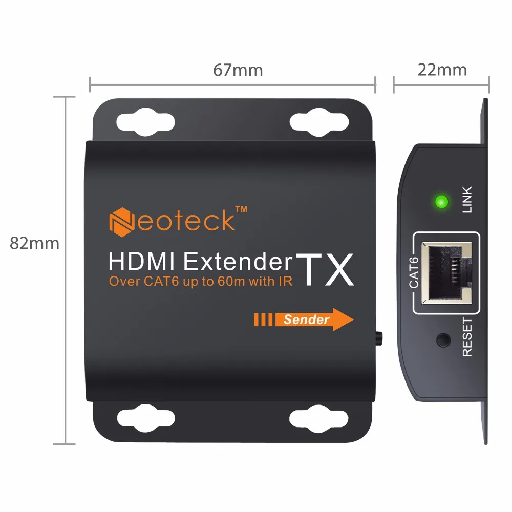 Neoteck 1080P 50 м HDMI удлинитель ретранслятор через Cat 6 7 Ethernet кабели с ИК функцией Rj45