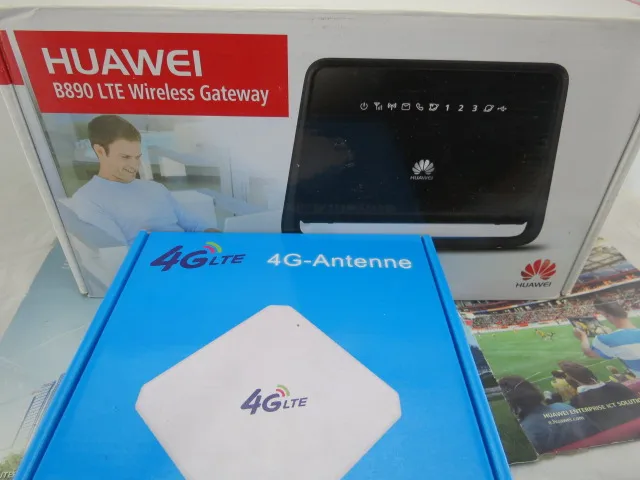 SET of Huawei B890 4G LTE Wireless Mobile Router Smart Hub& Dual 35dBi Antenna 3G & 4G huawei b890 b890 75 4g lte fdd smart hub wireless gateway 4g sma antenna with magnetic base
