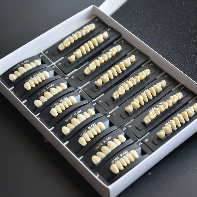 3 коробки Смола Зубы Модель прочные зубные материалы зубные протезы цвета зуб тенты руководство Зубы Модель научить высокое качество