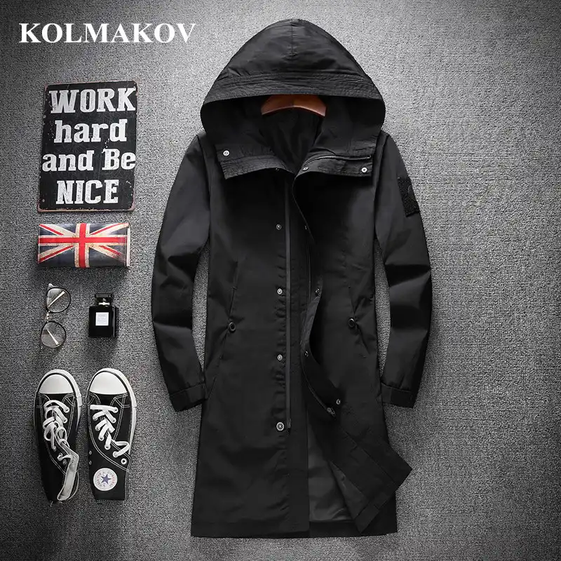 trench jacket with hood