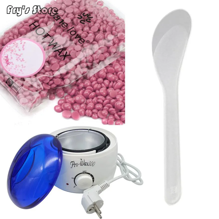 

Fry's Store Wholesale European Flat Hair Removal Hot Paraffin Wax Warmer Heater Pot Machine Depilatory Hard Wax Bean Pink
