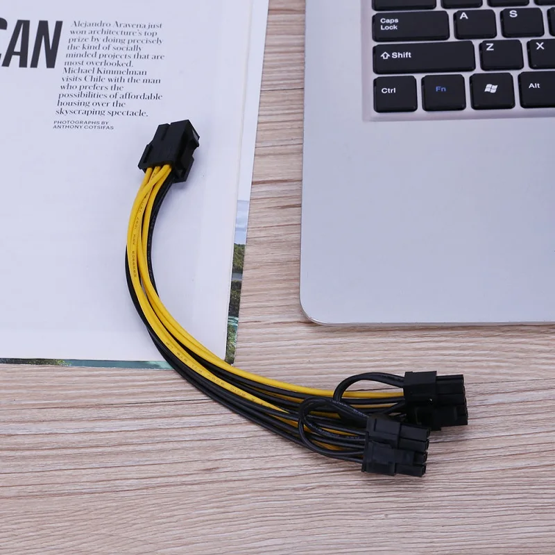 8 (6 + 2) دبوس وحدة المعالجة المركزية موليكس PC امدادات الطاقة 20 cm موليكس 6 دبوس إلى 2 PCI-e PCI صريحة بطاقة جرافيكس 6 دبوس موصل ل بطاقة جرافيكس