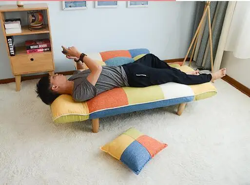 Convertible Adjustable Sofa Couch and Love Seat Japanese Furniture Fold Down Futon Sofabed Ideal for Living Room, Bedroom, Dorm