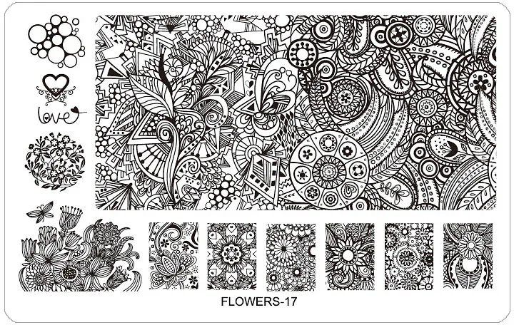 Kimcci пластина для стемпинга для нейл-арта шаблоны трафареты различные дизайны DIY изображения акриловые кружева цветок животное 16,3*10,3 см