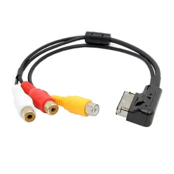

AMI MMI to 3 RCA Audio Video Cable Female DVD input cable For Audi A7 A8 VW Car