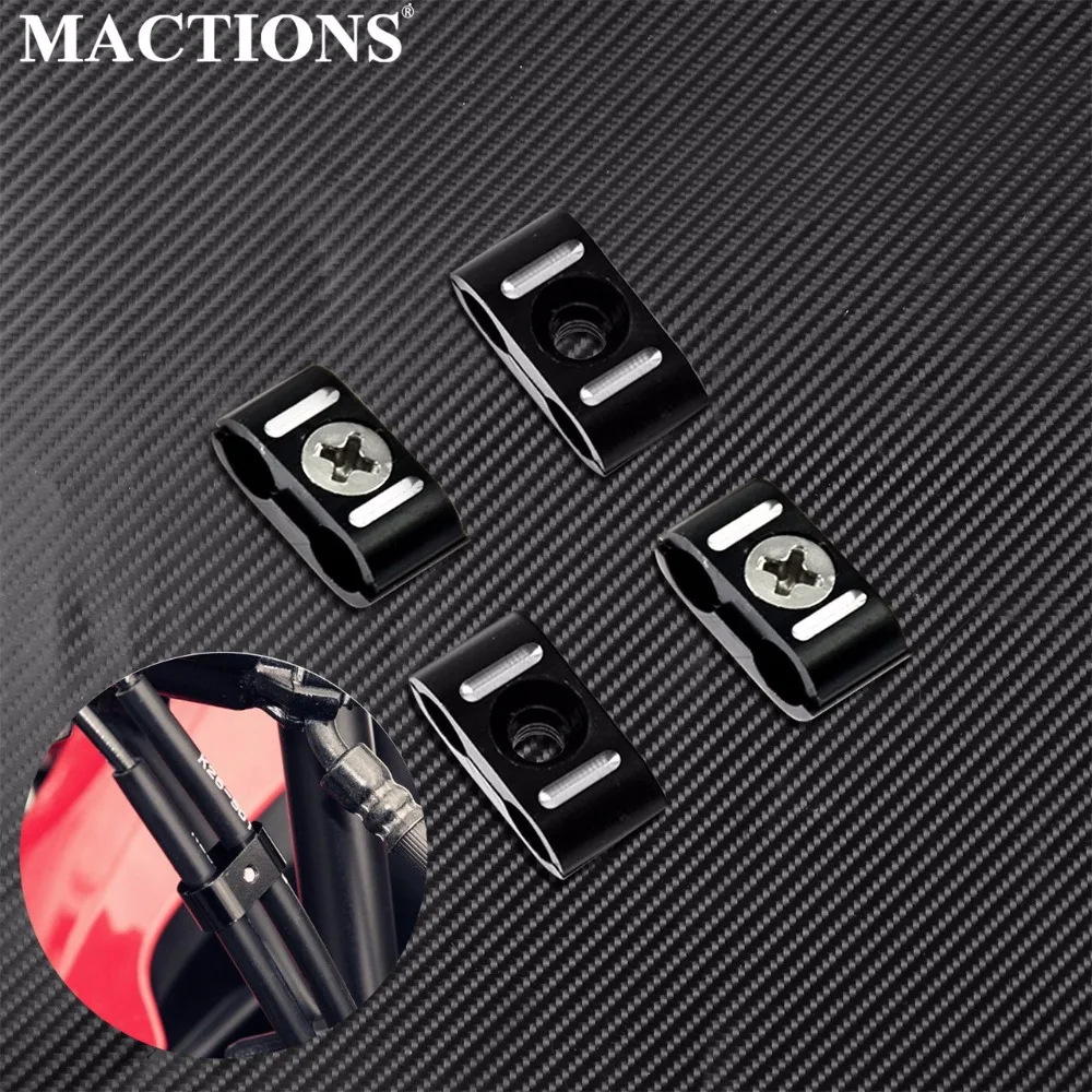 MACTIONS 4PCS Brake Throttle Cable Clips Clamp For Harley Sportster 883