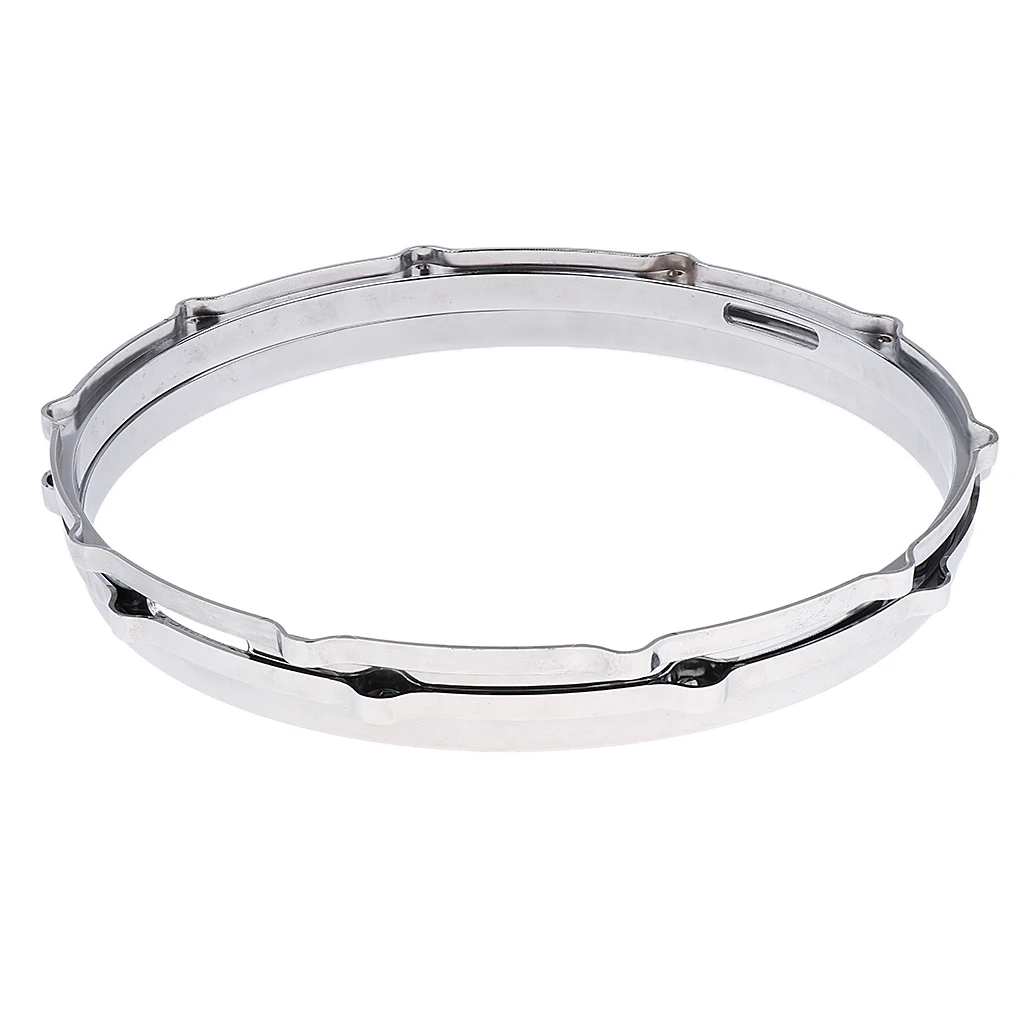 1 Pair Aluminum Alloy Snare Drum Hoop Ring Rim for 14'' Snare Drum Percussion Instrument