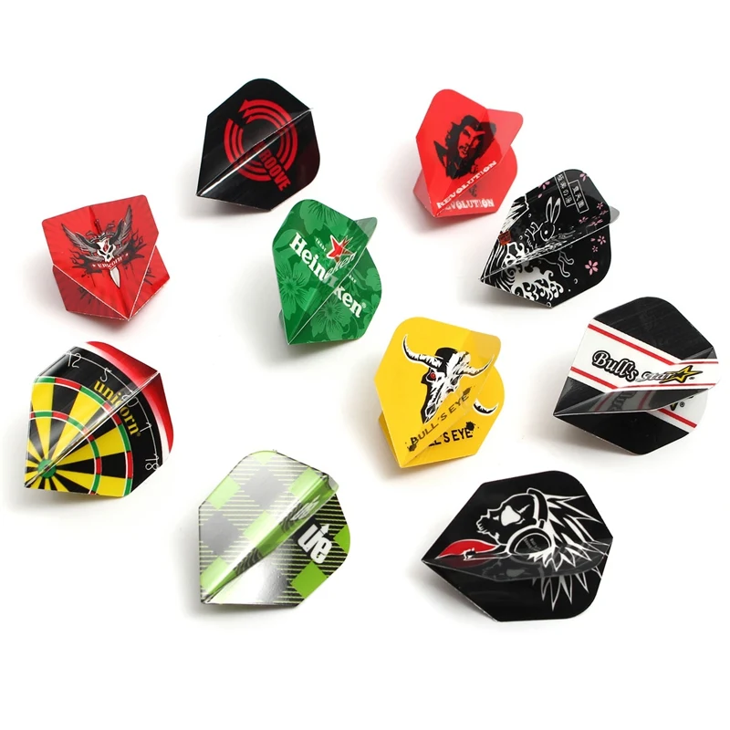 Hot Sale 34x44mm 72Pcs Cool Sports Mixed Darts Flights PET Random Style