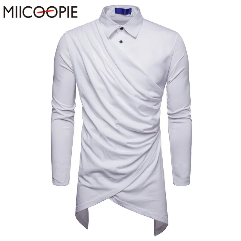 

MIICOOPIE Men Shirt Brand Male High Quality Long Sleeve Shirts Casual Knitting Stitching Shirt Slim Fit Solid Man Dress Shirts