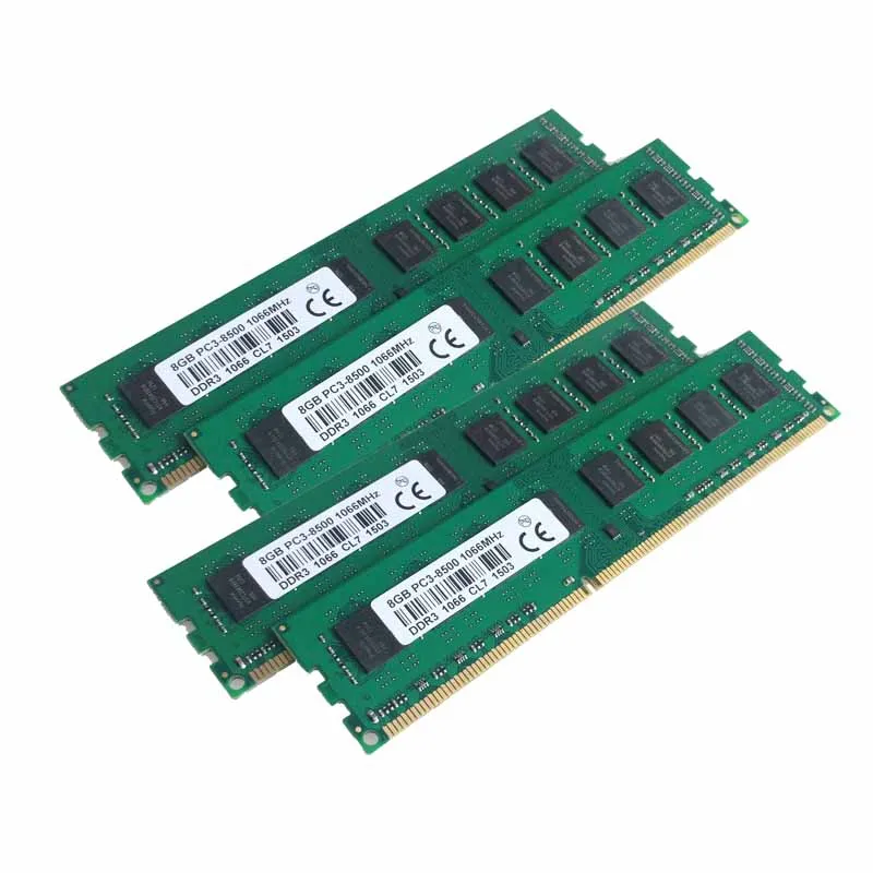 New 4x8GB DDR3  PC3-8500 1066MHZ  Desktop memory  For  AMD Intel Desktop Ram Memory 8G 1066MHZ