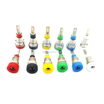 

6X Multimeter instrument 2mm banana plugs Pure copper insulation banana Jack socket terminal Banana female