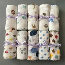 120*120 см муслиновые хлопковые пеленки для новорожденных, детские одеяла, Двухслойное Марлевое банное полотенце, обертывания