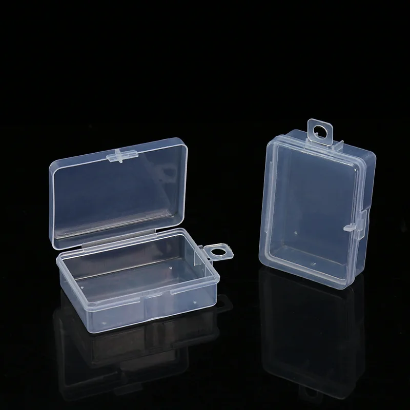

AMSIC Clear Lidded Small Plastic Box For Trifles Parts Tools Storage Box Jewelry Display Box Screw Case Beads Container New