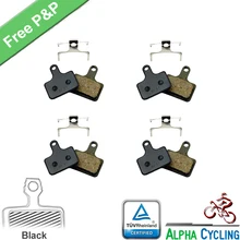 Bicycle Disc Brake Pads for SHIMANO Ultegra R8070, RS805, RS505, RS405 Hydraulic Disc Brake, 4 Pairs, Black Resin