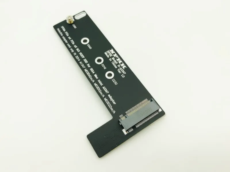 M key NVMe M2 SSD для применения Mac Mini 2014 A1347 MEGEN2 MEGEM2 MEGEQ2 адаптер Raiser PCI express NGFF 760P 600P Riser Card