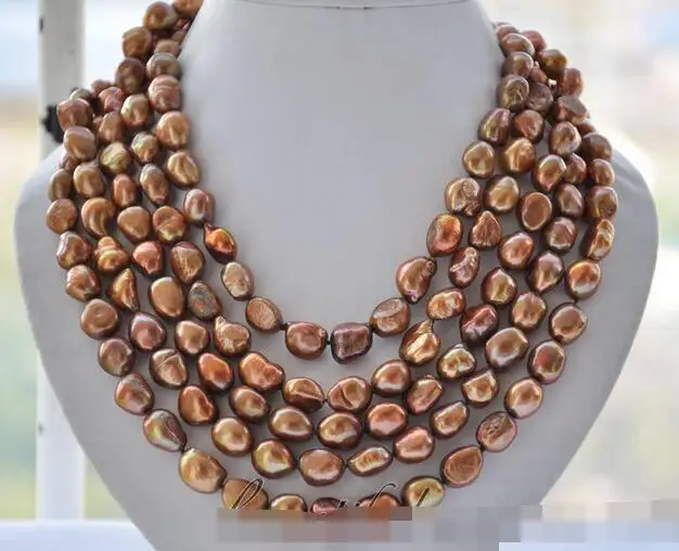 

song voge gem nanJ1777 coffee baroque freshwater pearl necklace