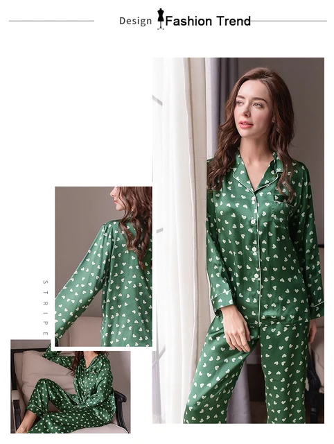 Jacquard Silk Pajama Set – Only Hearts