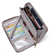 Women Wallets Fashion Leather Wallet Leisure Luxury Brand Clutch Ladies Bag Long Purses Card Holder Organizer Billeteras Mujer