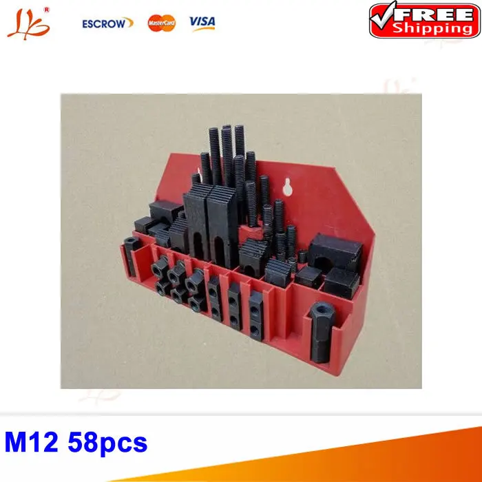 

Metex Milling Machine Clamping Set - M12 58pcs Mill Clamp Kit Vice