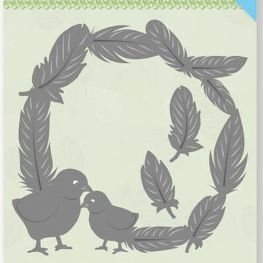 

Swovo Feathers all Around Metal Cutting Dies Stencils DIY for Scrapbooking Paper Card Craft Embossing Die Cut stamps and dies