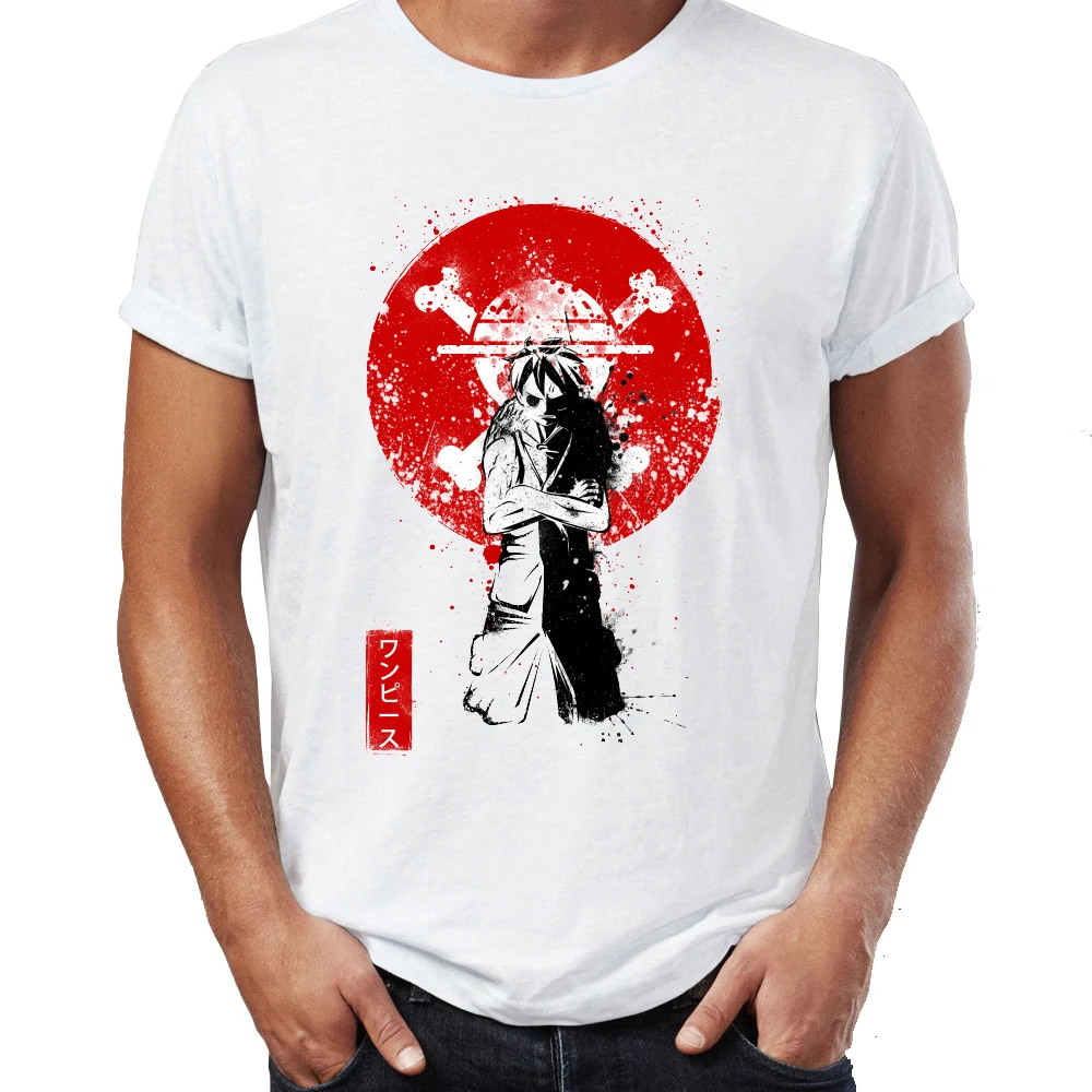 

Men's T Shirt Pirate King Under the Sun Luffy One Piece Anime Artsy Tee
