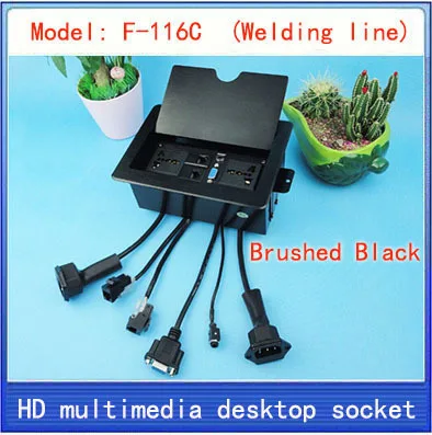 

Tabletop socket / hidden /multimedia information outlet box/network RJ45, 3.5 Audio/ VGA interface CABLE desktop socket F-116C