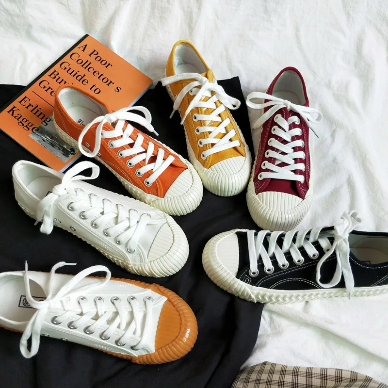 

Women's Flats canvas shoes female Retro girls student shoes casual Non-slip Sneakers Stylish sweet soft sole shoe custom made