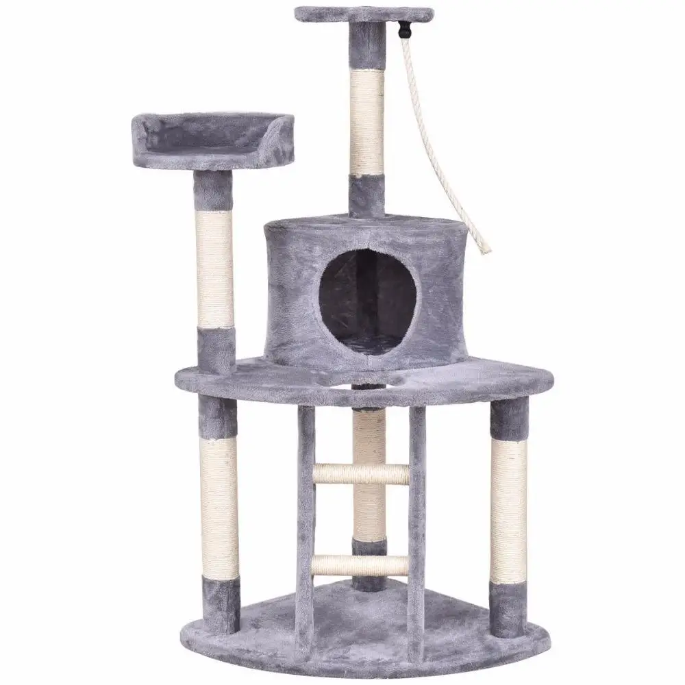 

Goplus 48" Cat Tree Wood Kitten Activity Tower Cat Furniture Condo Perches Animal Puppy Scratching Posts Modern Cat Tree PS7016