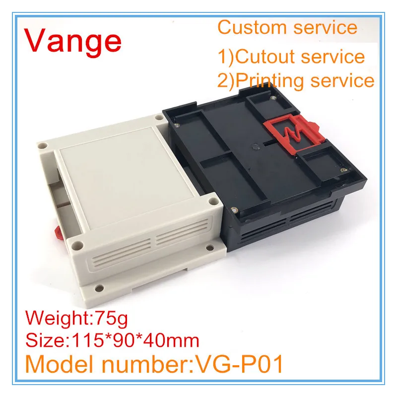 1 шт./лот, распределительная коробка для электроники, распределительная коробка 115*90*40 мм, корпус из АБС-пластика для устройства управления din-рейкой