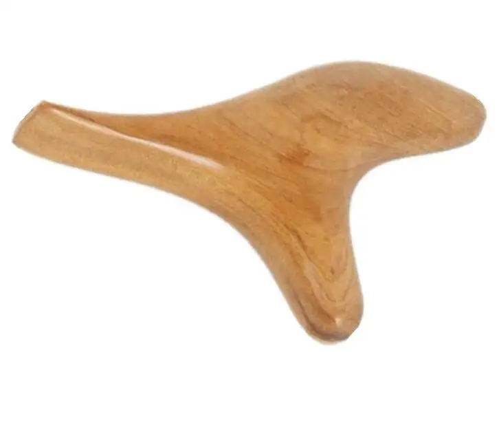Камфорный деревянный тригонометрический массажный конус, деревянная Лимфатическая Массажная палка, массажер для ног Gua Sha, акупунктурная ручка