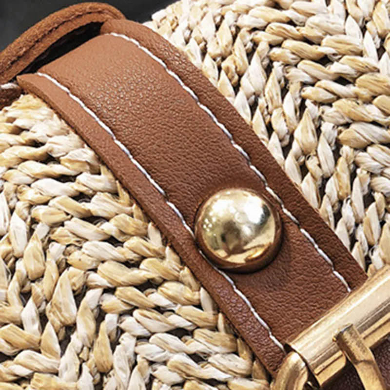 Women Summer Fashion Handbag INS Popular Female Casual Straw Bag Holiday Lady Shoulder Bag Travel Knitted Tote Bolsa SS7219 (1)