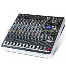 High Power Mixer with 12 Channel Mixer Amplifiers with Effect Digital DJ Karaoke Stage Wedding Music Sound USB Equipment Mixing