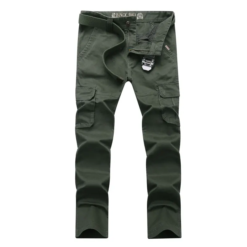 Men's Cargo Pants Casual Cotton Long Pants Men Military Sweatpants Multi-pockets Tactical Trousers Overalls Pants Pantalon Homme