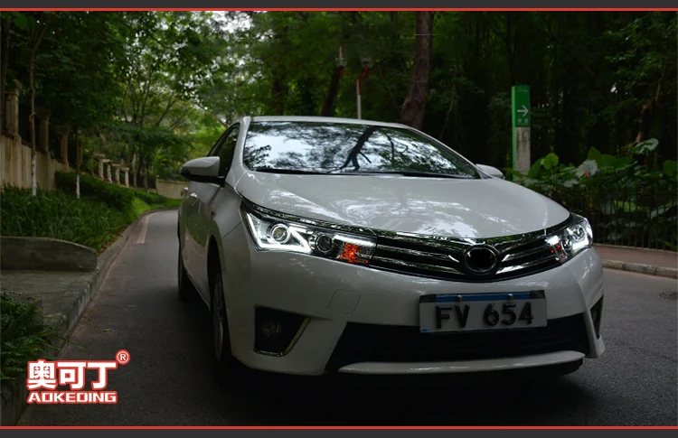 AKD Авто Стайлинг фара для Toyota Corolla- фары светодиодные ходовые огни биксеноновые фары Противотуманные фары ангельские глазки авто