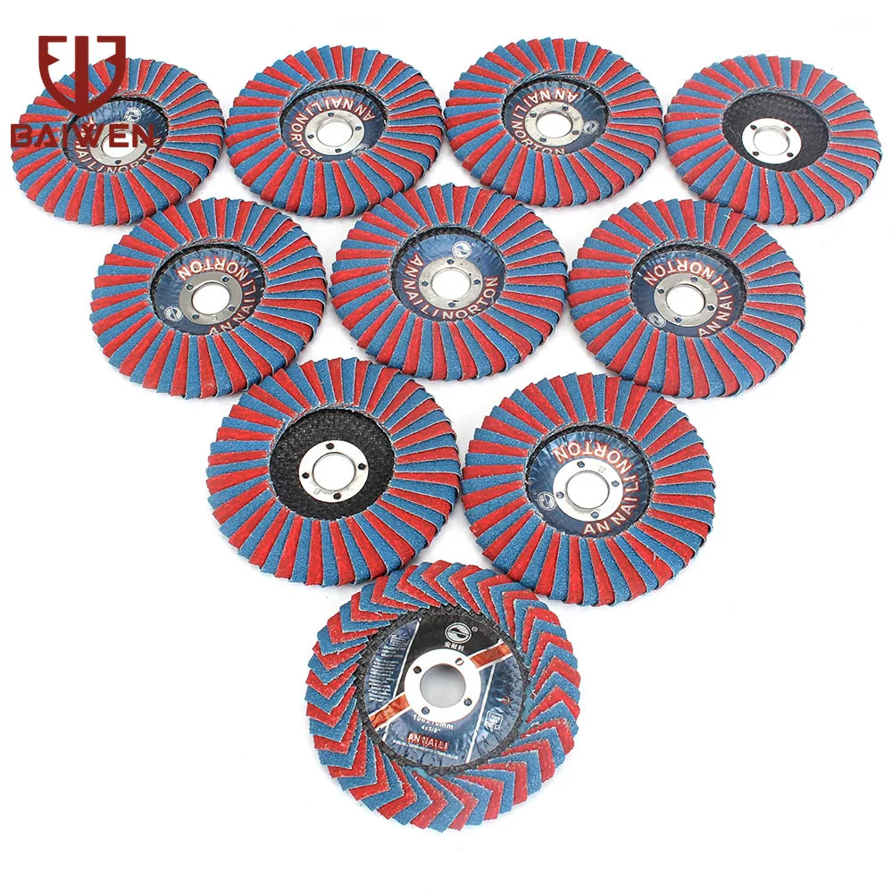 10 шт. 4 "Arc-shaped R Angle Flap полировка дисков шлифовальные наждачные ткани угловая шлифовальная машина абразивные инструменты