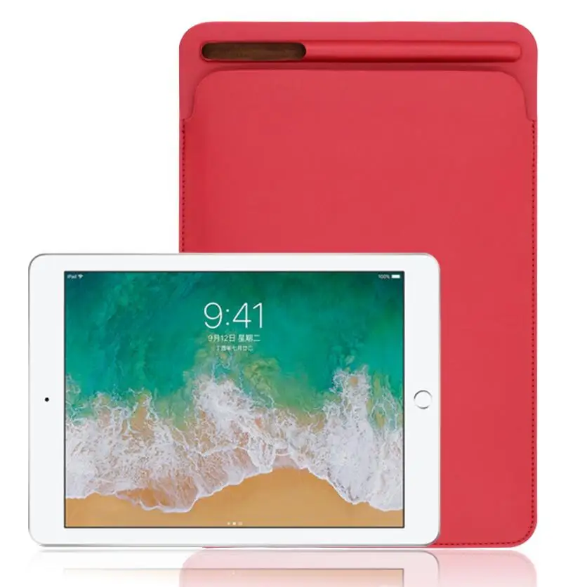 Чехол для ipad PU чехол сумка кожаный рукав Pro 12 9 дюйма и хранения Apple Pencil планшета NO29