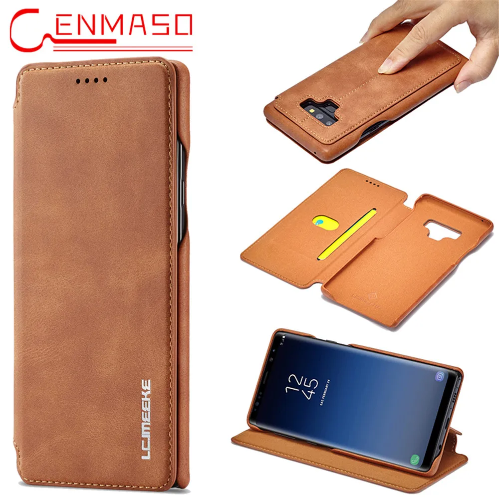 

For Samsung Galaxy S10 Plus S10e Flip Leather Case Cover for Samsung Note 9 Card Slot Stand Holder Phone Cases Magnetic Funda
