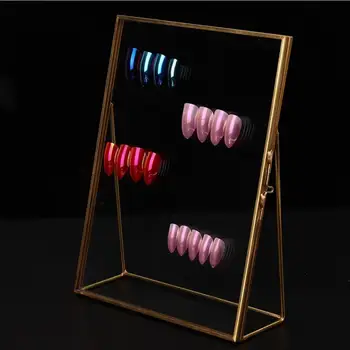 

High-end Nail Polish Gel Color Display Frame Showcase Frame Board Manicure Salon Accessory Display Stand Showing Shelf