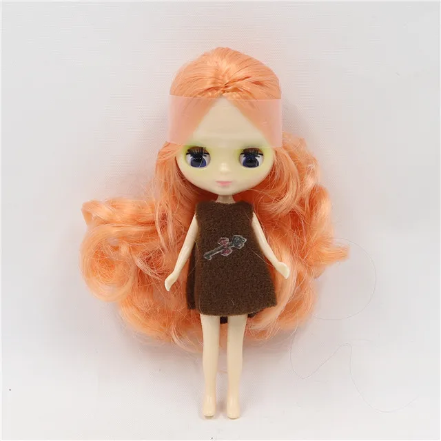 DBS blyth mini doll 10CM BJD normal body doll long hair 10cm toy anime random dress as a gift 26