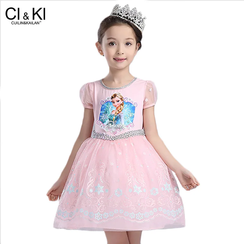 CuilinKailan платье disfraz Анна Эльза Принцесса София infantil fever Детский костюм vestido
