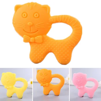 

1pc Baby Teethers Silicone Tie Cat BPA Free Teething Accessories Food Grade Hedgehog Nursing Necklace Pendants Teether Toys