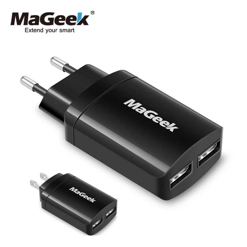  MaGeek 5V2.4A Dual USB Charger For Phone Portable Charger iPhone Charger 