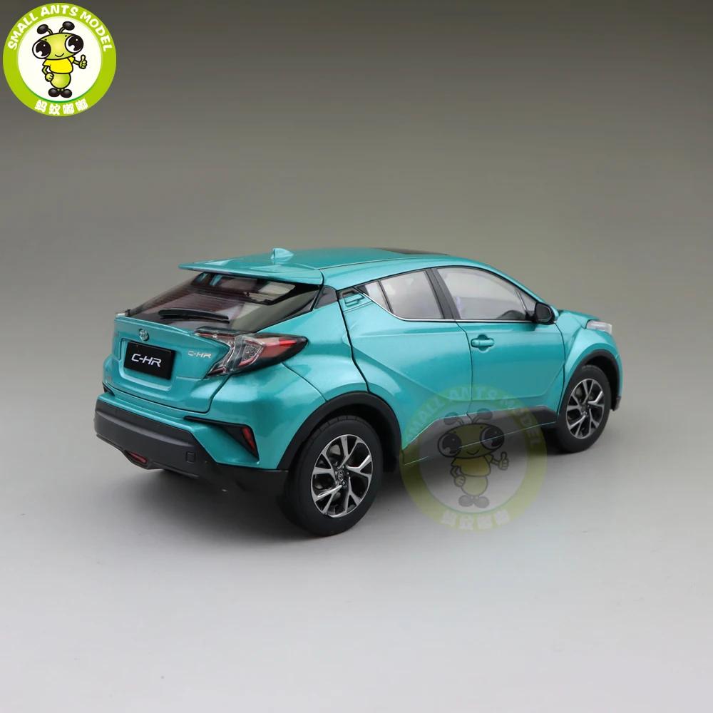 1/18 Тойота CHR C-HR литье под давлением модель автомобиля SUV игрушки Дети подарок для мальчика девочки синий цвет