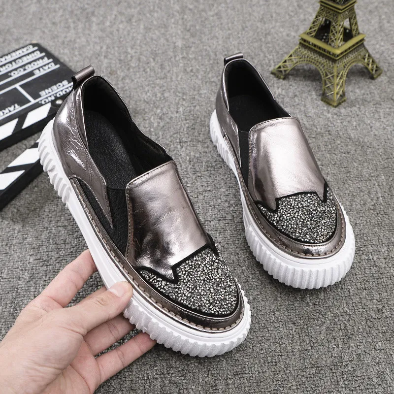 

European Famous Brand Patchwork Espadrilles Shoes Woman Genuine Leather Creepers Flats Ladies Loafers Black Leather Moccasins