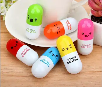 

Pen gift Cute Capsule Creative Pills Ball Ballpoint Pens Ballpen For School Writing Supplies Stationery