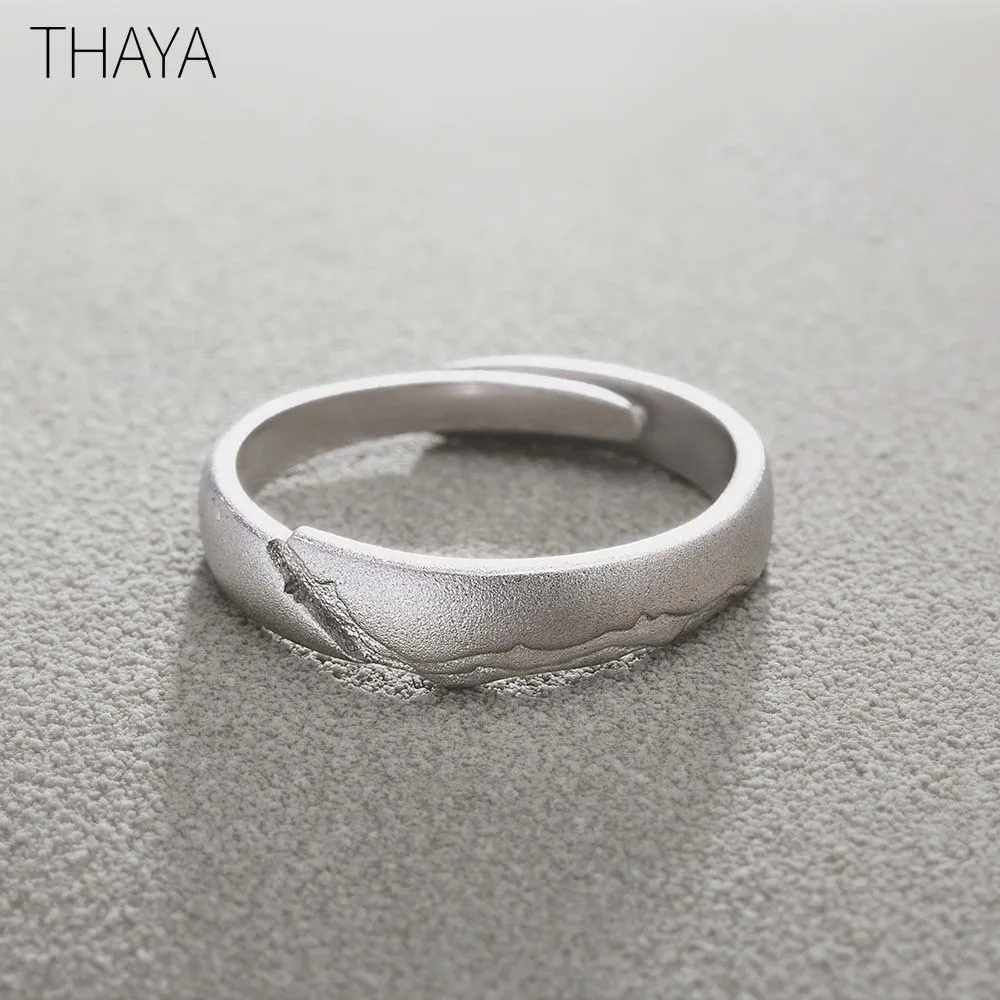 Thaya, кольца, S925 серебро, Круговой Рок дизайн, циркониевое Ювелирное кольцо для женщин, элегантный простой подарок - Цвет камня: man ring