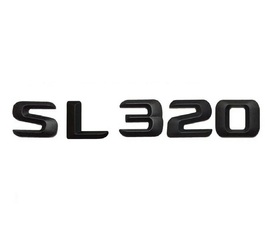 Матовая черная наклейка SL 320 для багажника автомобиля с буквами цифрами знаком