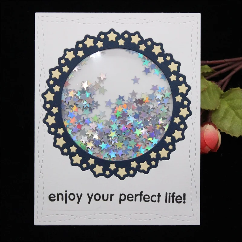 

KSCRAFT Star Doily Shaker Metal Cutting Dies Stencils for DIY Scrapbooking/photo album Decorative Embossing DIY Paper Cards